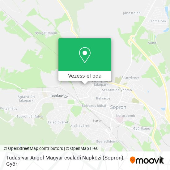 Tudás-vár Angol-Magyar családi Napközi (Sopron) térkép