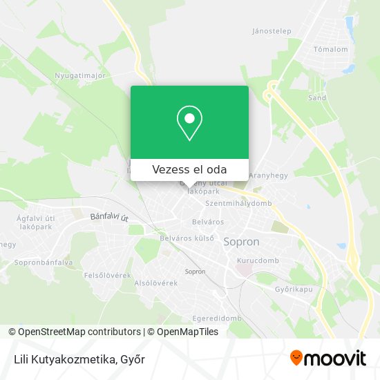 Lili Kutyakozmetika térkép
