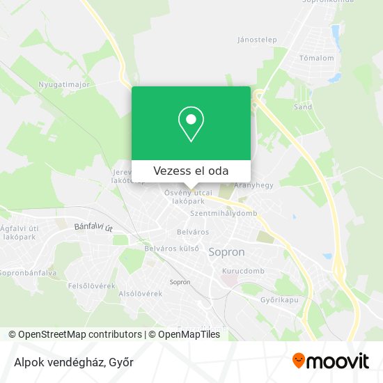 Alpok vendégház térkép