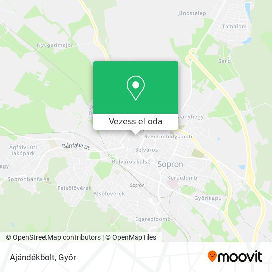 Ajándékbolt térkép