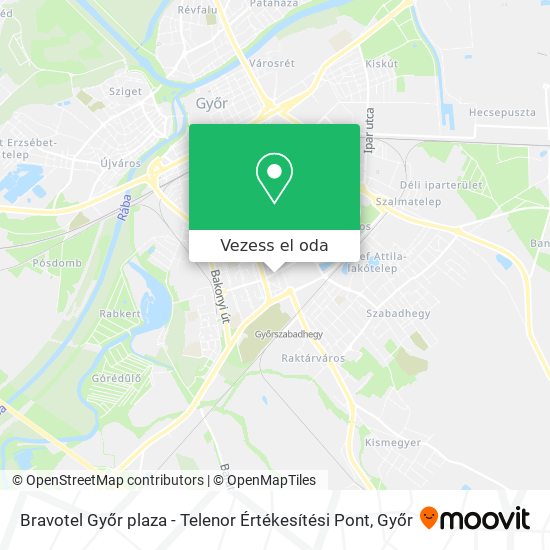 Bravotel Győr plaza - Telenor Értékesítési Pont térkép