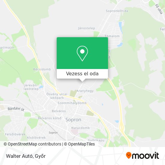 Walter Autó térkép