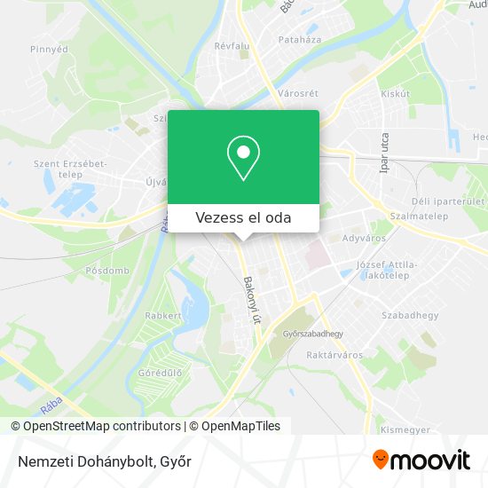 Nemzeti Dohánybolt térkép