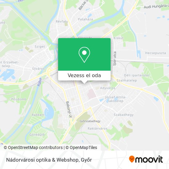 Nádorvárosi optika & Webshop térkép