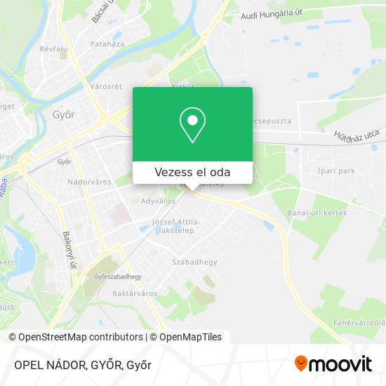 OPEL NÁDOR, GYŐR térkép