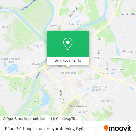 Rába-Piért papír-írószer-nyomtatvány térkép