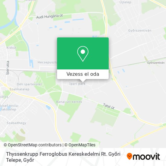 Thyssenkrupp Ferroglobus Kereskedelmi Rt. Győri Telepe térkép