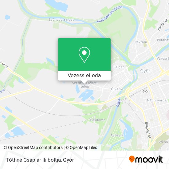 Tóthné Csaplár Ili boltja térkép