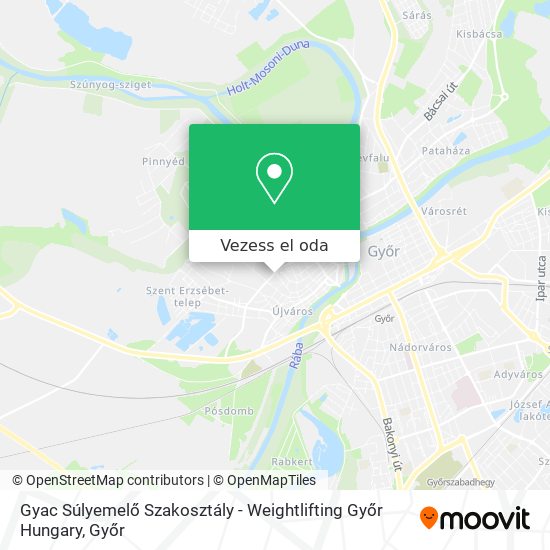 Gyac Súlyemelő Szakosztály - Weightlifting Győr Hungary térkép
