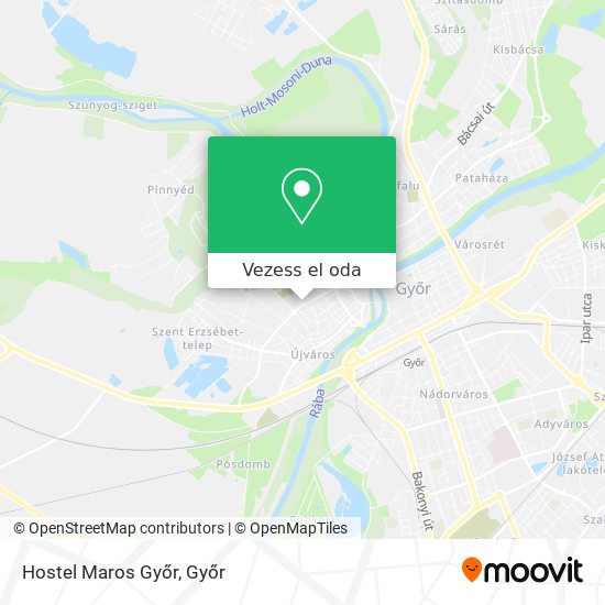 Hostel Maros Győr térkép