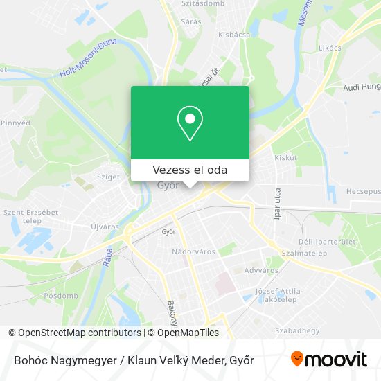 Bohóc Nagymegyer / Klaun Veľký Meder térkép
