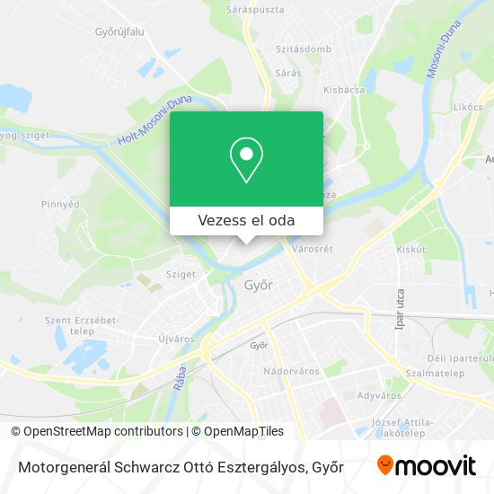 Motorgenerál Schwarcz Ottó Esztergályos térkép