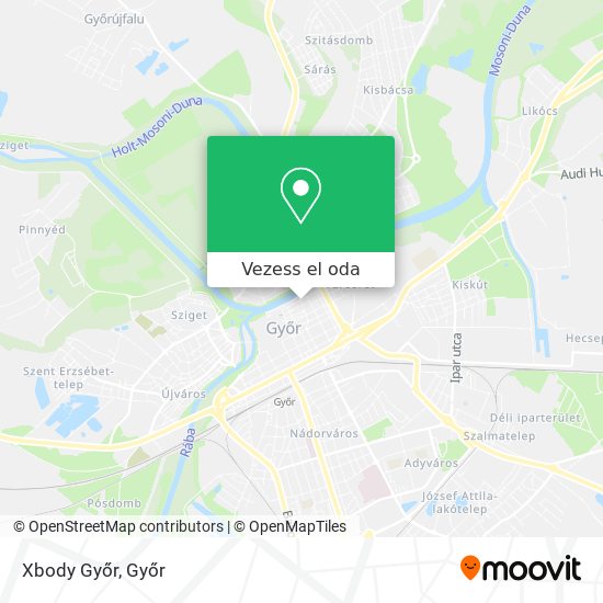 Xbody Győr térkép