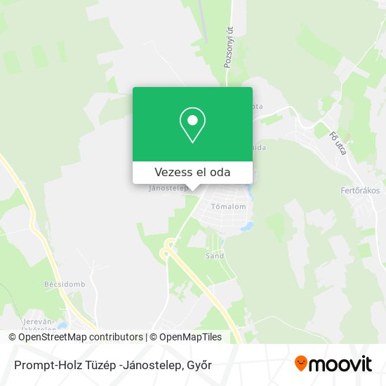 Prompt-Holz Tüzép -Jánostelep térkép
