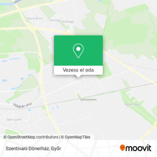 Szentivani Dönerház térkép