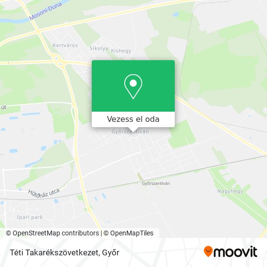 Téti Takarékszövetkezet térkép