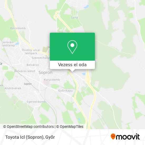 Toyota Icl (Sopron) térkép