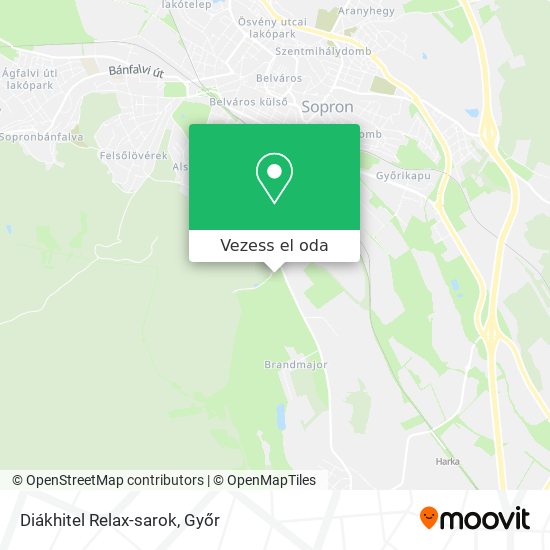 Diákhitel Relax-sarok térkép