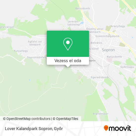 Lover Kalandpark Sopron térkép
