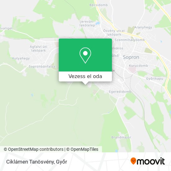 Ciklámen Tanösvény térkép