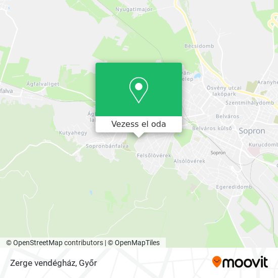 Zerge vendégház térkép