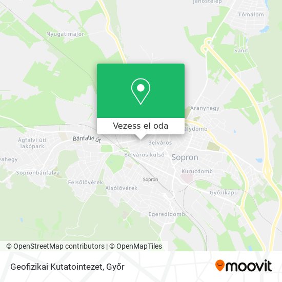 Geofizikai Kutatointezet térkép