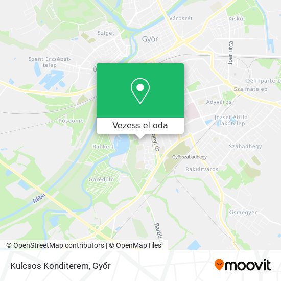 Kulcsos Konditerem térkép