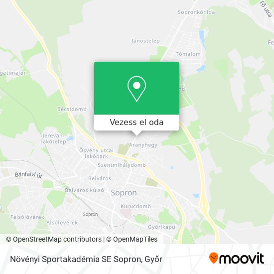 Növényi Sportakadémia SE Sopron térkép