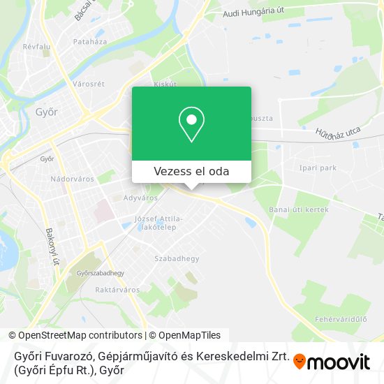 Győri Fuvarozó, Gépjárműjavító és Kereskedelmi Zrt. (Győri Épfu Rt.) térkép