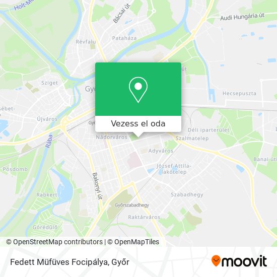 Fedett Müfüves Focipálya térkép