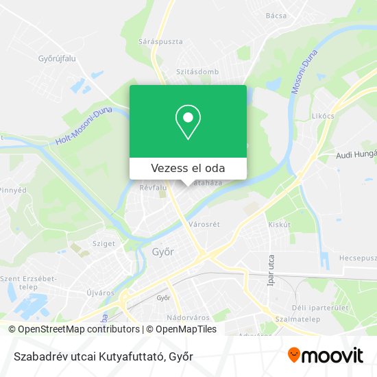 Szabadrév utcai Kutyafuttató térkép