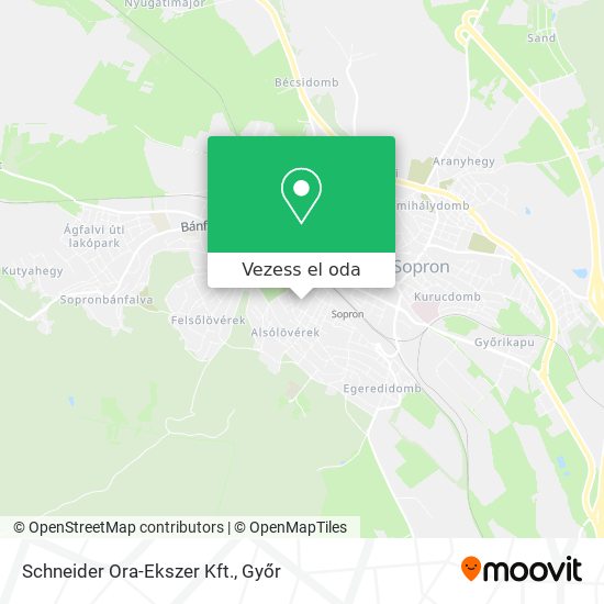 Schneider Ora-Ekszer Kft. térkép