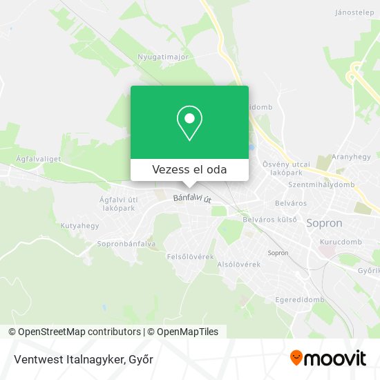 Ventwest Italnagyker térkép