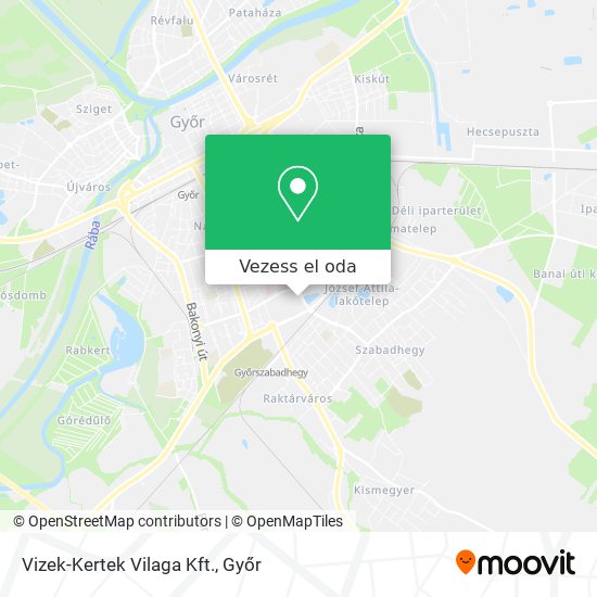Vizek-Kertek Vilaga Kft. térkép