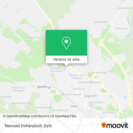 Nemzeti Dohánybolt térkép