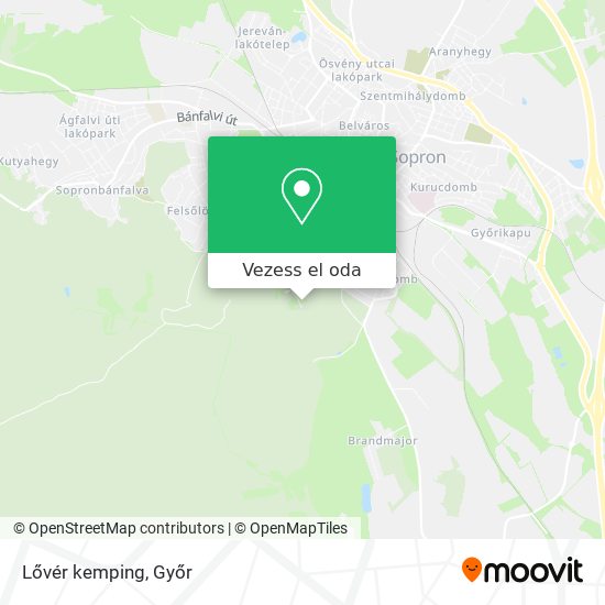 Lővér kemping térkép