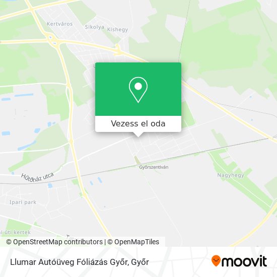 Llumar Autóüveg Fóliázás Győr térkép