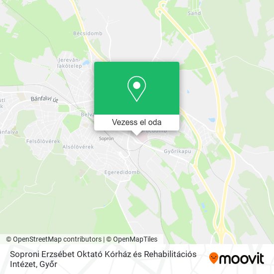 Soproni Erzsébet Oktató Kórház és Rehabilitációs Intézet térkép