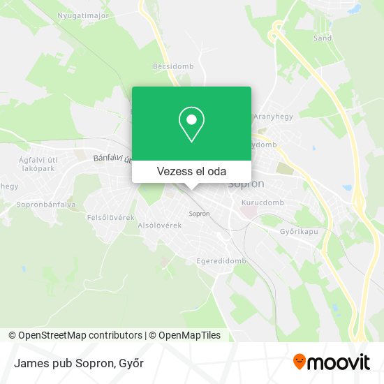 James pub Sopron térkép