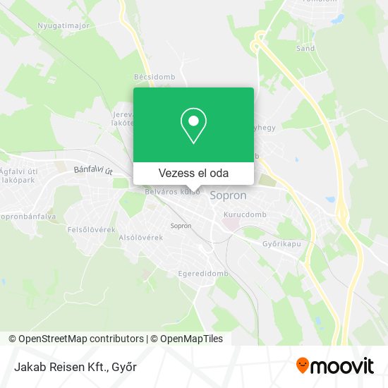 Jakab Reisen Kft. térkép