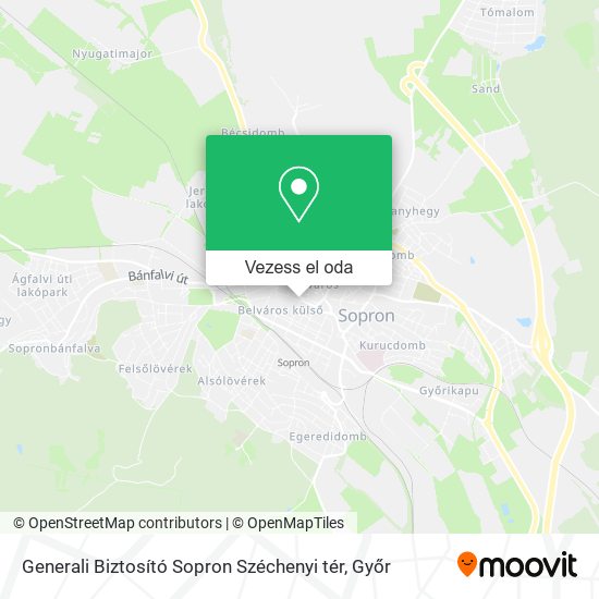 Generali Biztosító Sopron Széchenyi tér térkép
