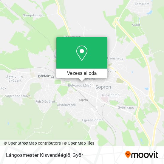 Lángosmester Kisvendéáglő térkép
