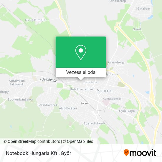 Notebook Hungaria Kft. térkép