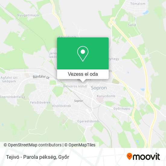 Tejivó - Parola pékség térkép