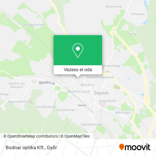 Bodnar optika Kft. térkép