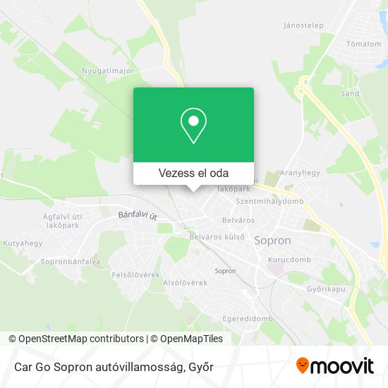 Car Go Sopron autóvillamosság térkép