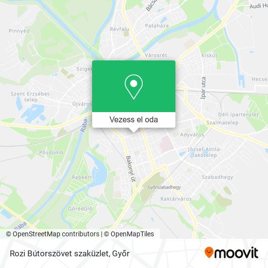Rozi Bútorszövet szaküzlet térkép