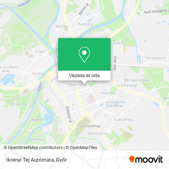 Ikrényi Tej Autómata térkép