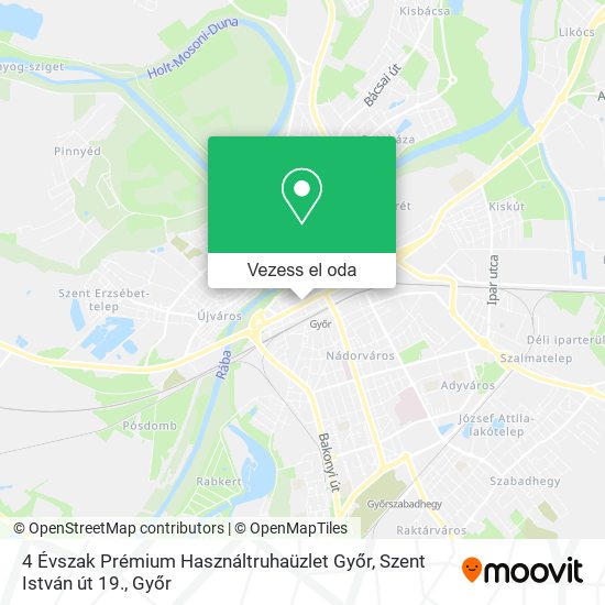 4 Évszak Prémium Használtruhaüzlet Győr, Szent István út 19. térkép