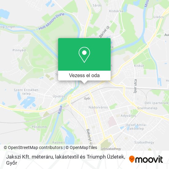 Jakszi Kft. méteráru, lakástextil és Triumph Üzletek térkép